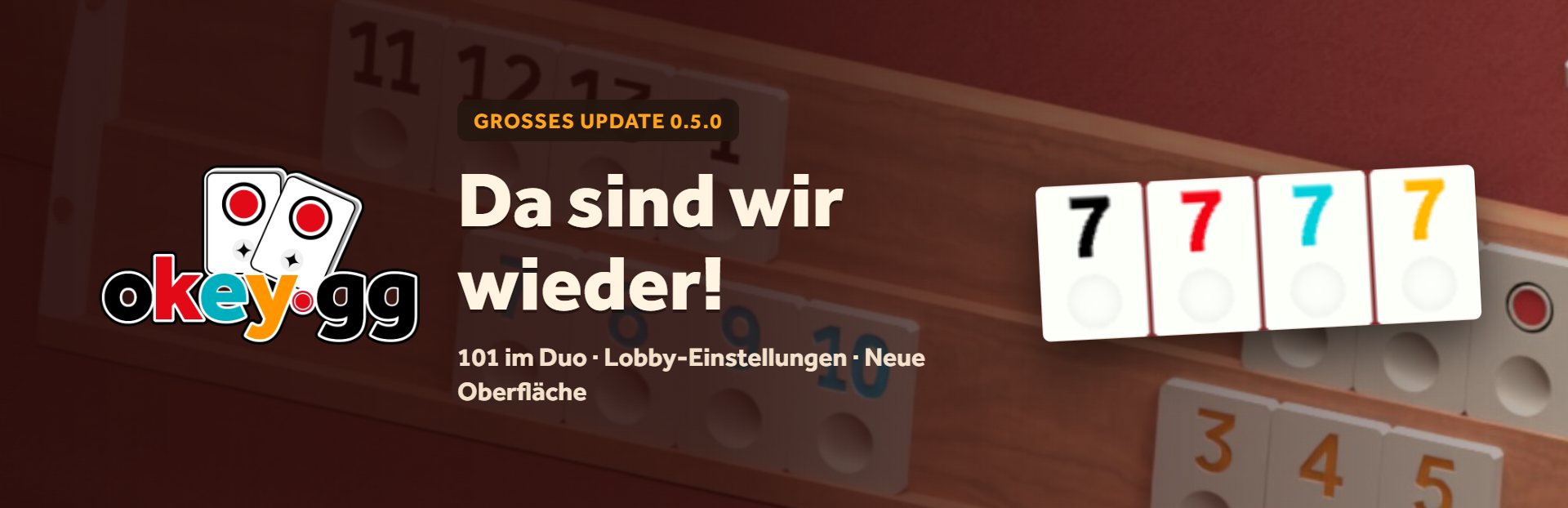 Großes Update 0.5.0: Da sind wir wieder!
